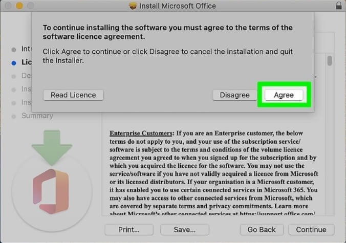 agree to MS Office items | Completely Uninstall Microsoft 365 or Office Mac