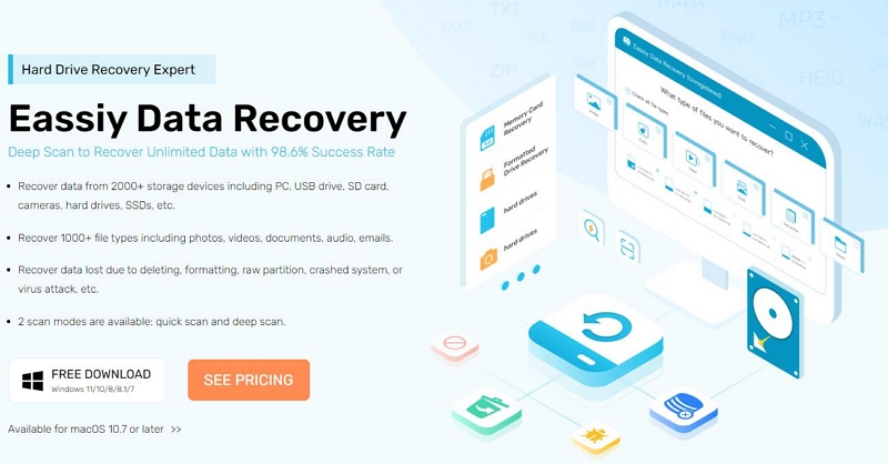 Eassiy Data Recover Software | force quit unresponsive apps