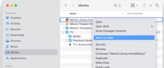 delete iMovie Library | iMovie Not Enough Disk Space