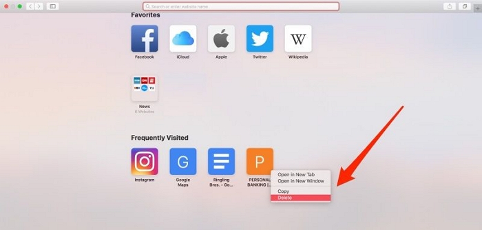 удалить значок сайта mac | удалить часто посещаемые сайты Safari на Mac/iPhone/iPad