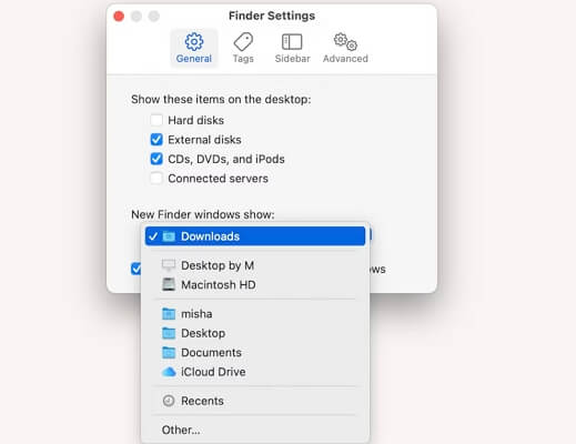 change New Finder windows show option | Your System Has Run out of Application Memory